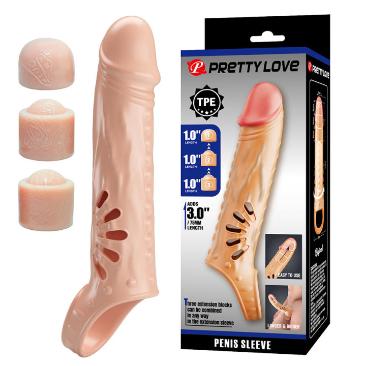 PRETTY LOVE - MANCHON PÉNIS AVEC EXTENSIONS