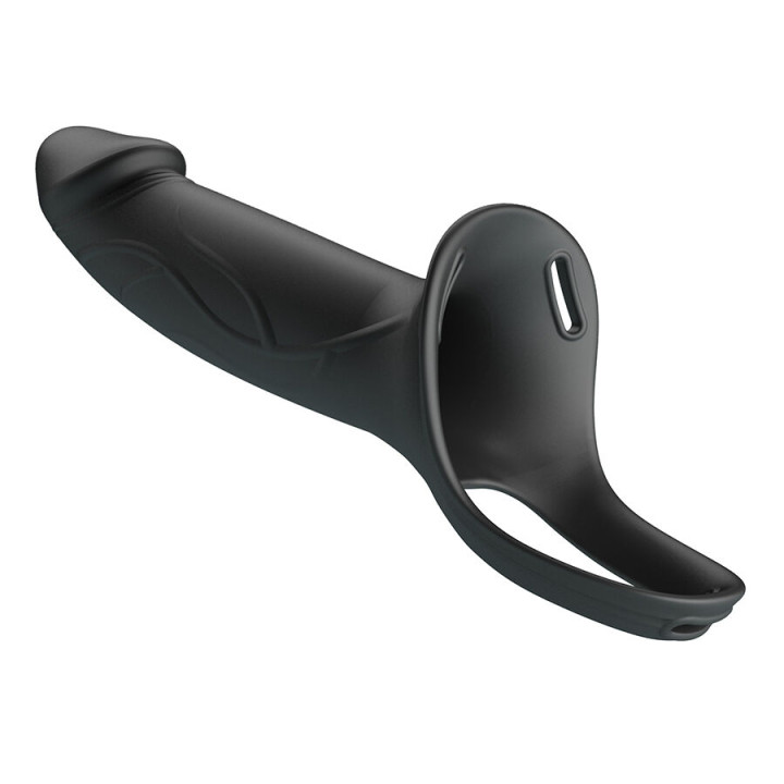 PRETTY LOVE - LANDON BLACK STRAP-ON VIBRANT