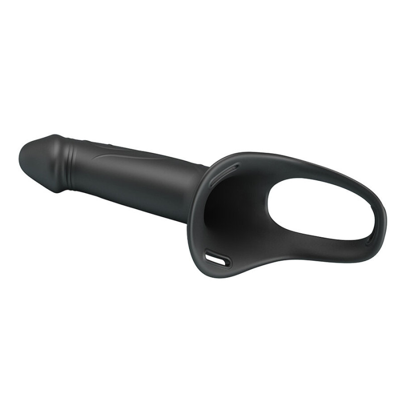 PRETTY LOVE - LANDON BLACK STRAP-ON VIBRANT
