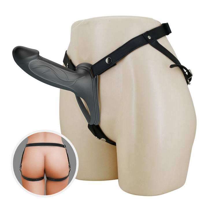 PRETTY LOVE - LANDON BLACK STRAP-ON VIBRANT