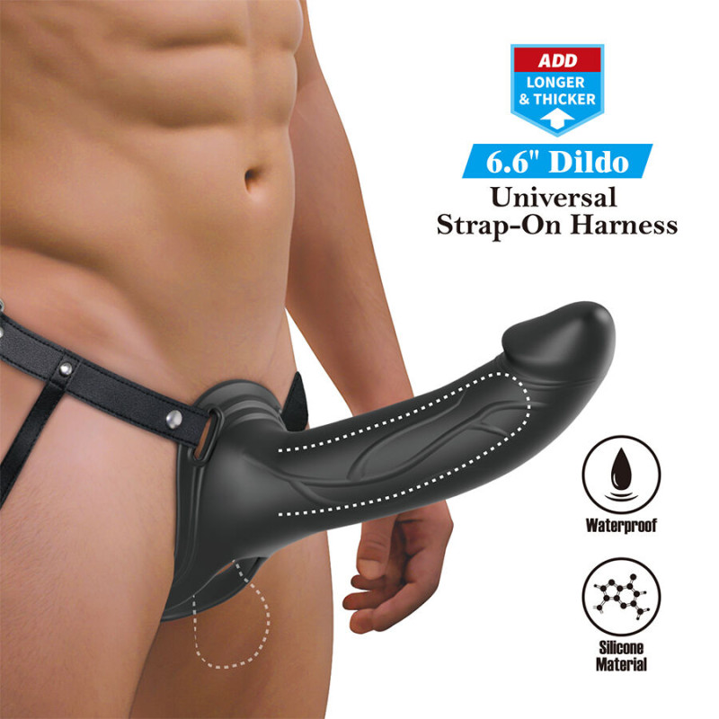 PRETTY LOVE - LANDON BLACK STRAP-ON VIBRANT