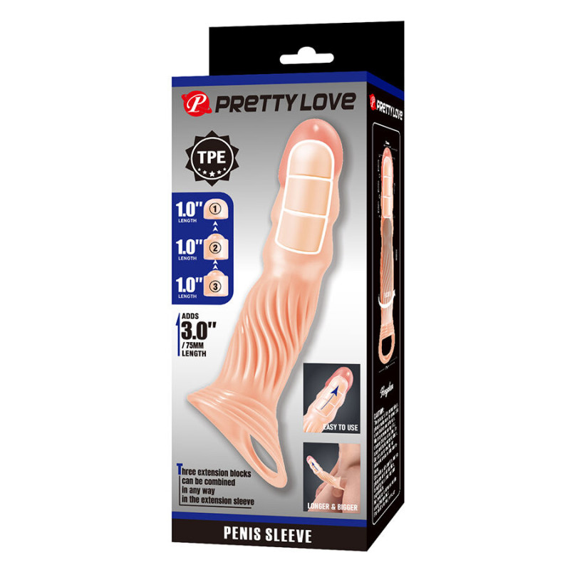 PRETTY LOVE - GAINE PÉNIENNE TEXTURÉE AVEC EXTENSEURS