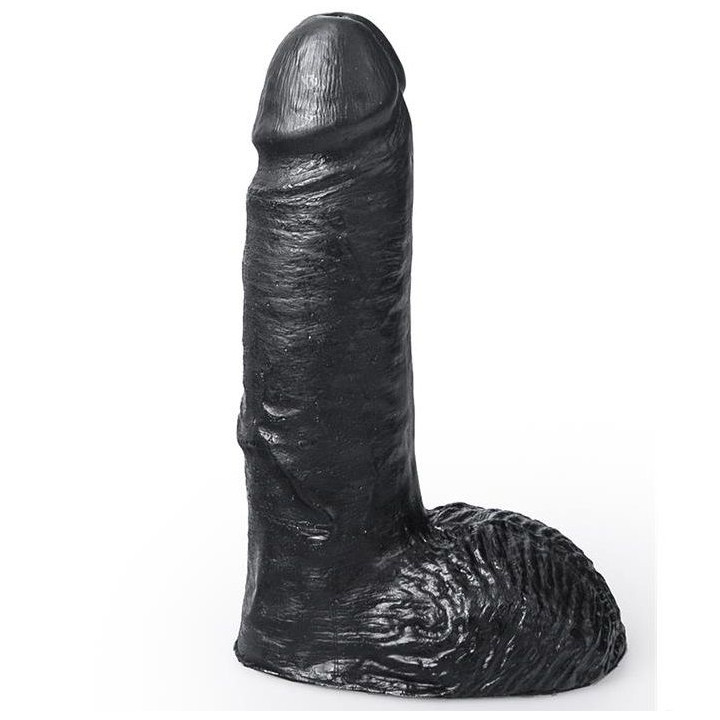 HUNG SYSTEM - GODE RÉALISTE COULEUR NOIR CESAR 19 CM