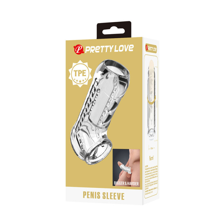 PRETTY LOVE - GAINE PÉNIENNE TEXTURÉE TRANSPARENTE