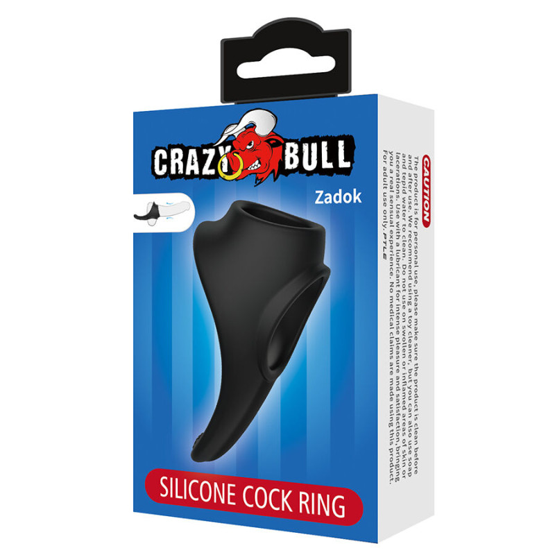CRAZY BULL - ZADOK ANNEAU ERGONOMIQUE AVEC STIMULATEUR PÉRINÉAL