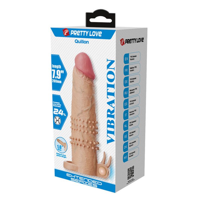PRETTY LOVE - QUILLON MANCHON PÉNIS AVEC STIMULATEUR CLITORIAL ET VIBRATION