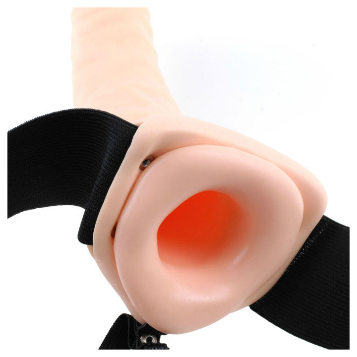 FETISH FANTASY SERIES - 19 CM VIBRANT CREUX STRAP-ON MARRON
