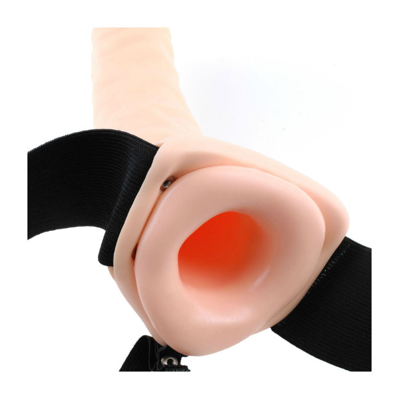 FETISH FANTASY SERIES - 19 CM VIBRANT CREUX STRAP-ON MARRON