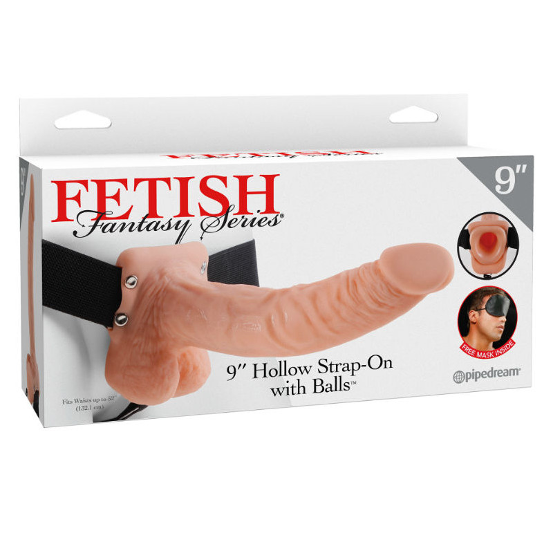 FETISH FANTASY SERIES - SANGLE CREUSE 9 AVEC BOULES 22,9 CM CHAIR