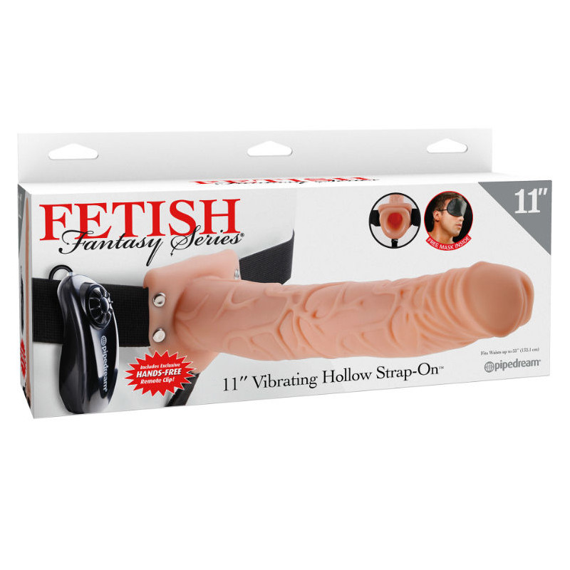 FETISH FANTASY SERIES - 11 STRAP-ON CREUX VIBRANT AVEC BILLES 27.9CM CHAIR