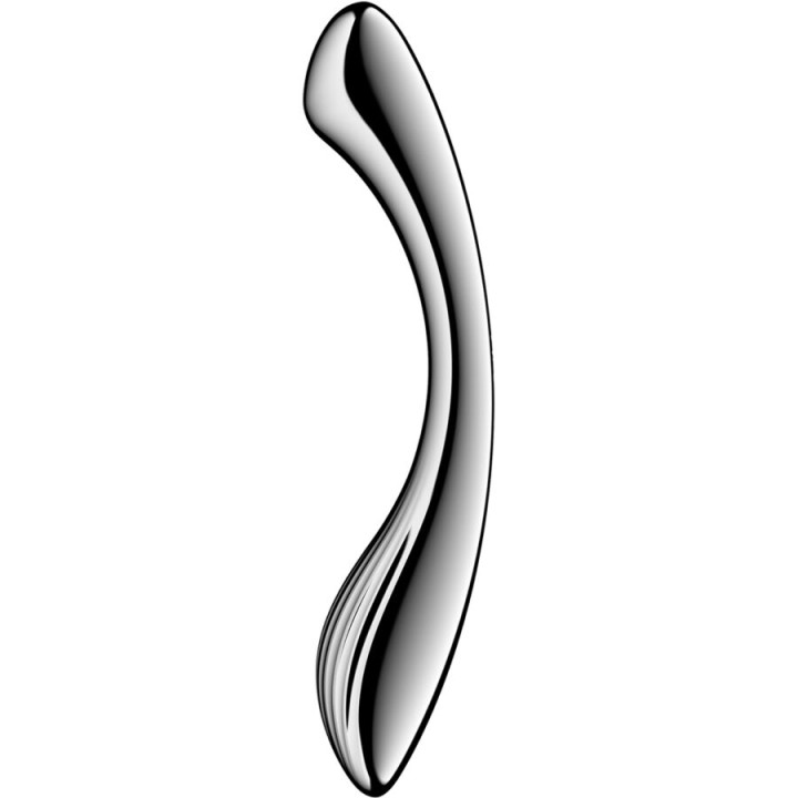 SATISFYER - PURE GRAVITY 1 GODEMICHET DOUBLE EXTRÉMITÉ EN ACIER INOXYDABLE