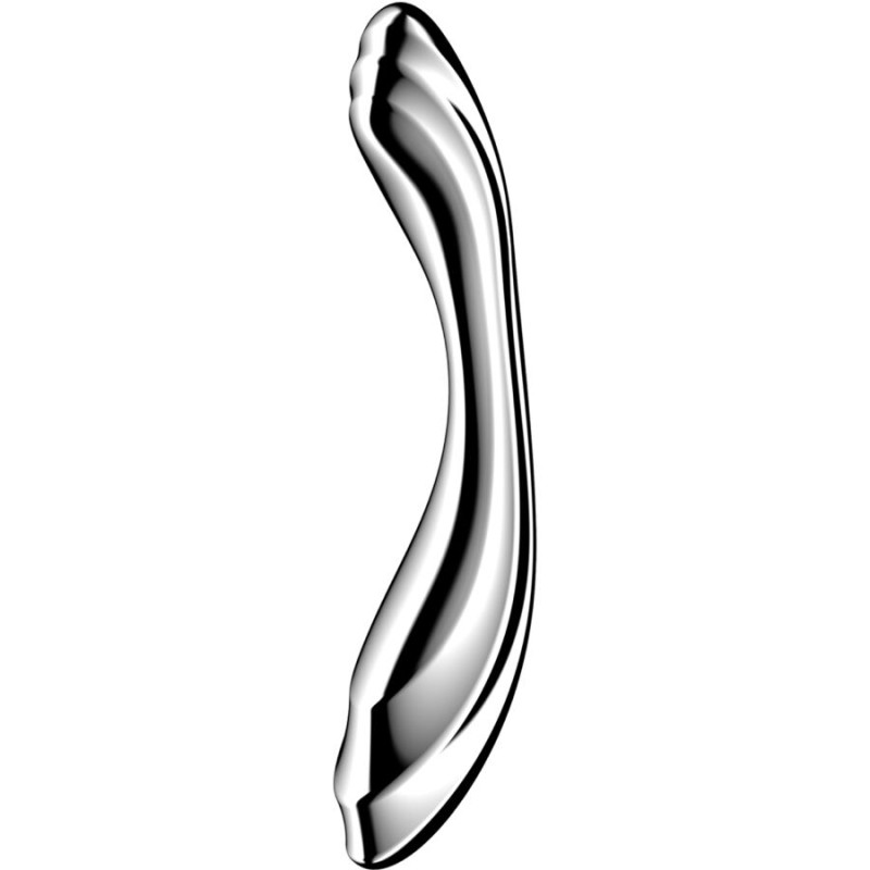 SATISFYER - PURE GRAVITY 2 GODEMICHET DOUBLE EXTRÉMITÉ EN ACIER INOXYDABLE