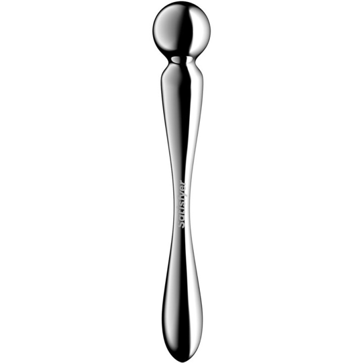 SATISFYER - STAR FORCE 2 GODEMICHET DOUBLE EN ACIER INOXYDABLE