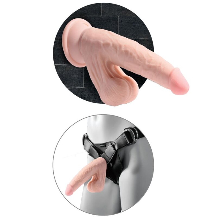 KING COCK - BALLES GODE 3D PLUS 24.5 CM PEAU CLAIRE