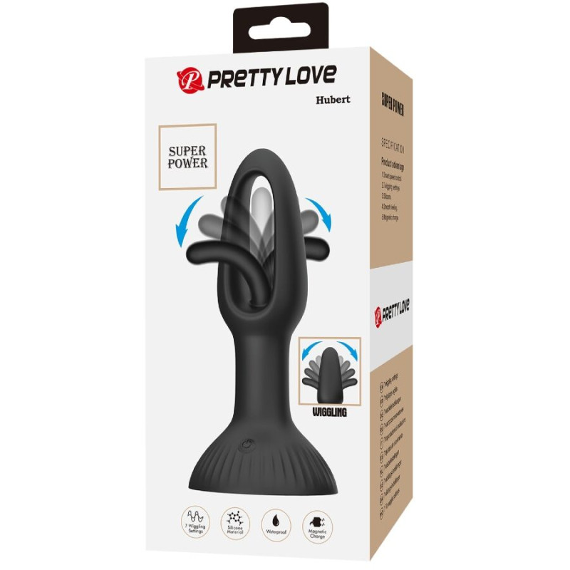 PRETTY LOVE - PLUG ANAL HUBERT AVEC 7 MODES DE VIBRATIONS