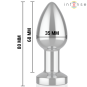 INTENSE - PLUG ANAL VIBRANT EN MÉTAL AVEC LUMIÈRES LED ET TÉLÉCOMMANDE - TAILLE S