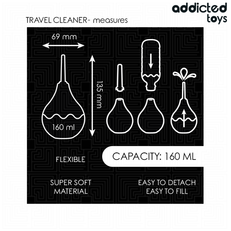 ADDICTED TOYS - NETTOYANT ANAL DE VOYAGE TAILLE M 160 ML