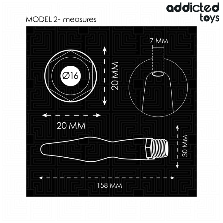ADDICTED TOYS - NETTOYEUR ANAL AVEC ADAPTATEUR UNIVERSEL MODÈLE 2