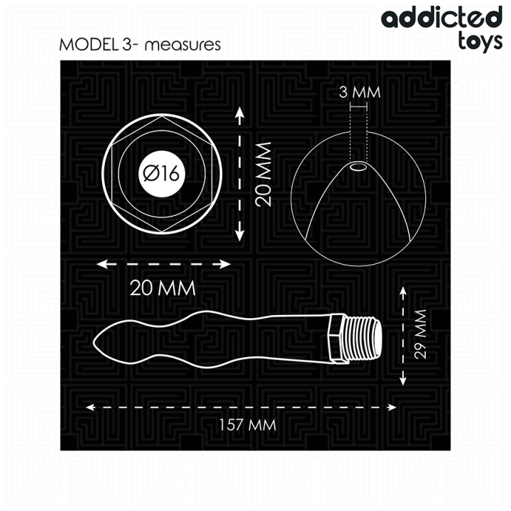 ADDICTED TOYS - NETTOYEUR ANAL AVEC ADAPTATEUR UNIVERSEL MODÈLE 3