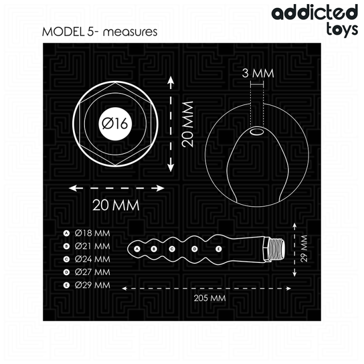 ADDICTED TOYS - NETTOYEUR ANAL AVEC ADAPTATEUR UNIVERSEL MODÈLE 5