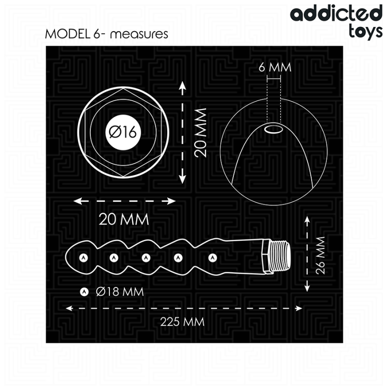 ADDICTED TOYS - NETTOYEUR ANAL AVEC ADAPTATEUR UNIVERSEL MODÈLE 6