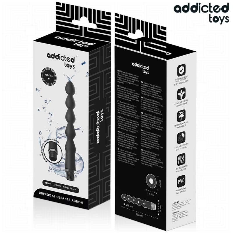 ADDICTED TOYS - NETTOYEUR ANAL AVEC ADAPTATEUR UNIVERSEL MODÈLE 6