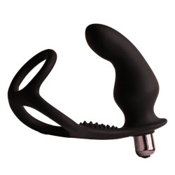 ROCKS-OFF - RO-ZEN RRO PLUG ANAL AVEC ANNEAU PÉNIS VIBRANT NOIR