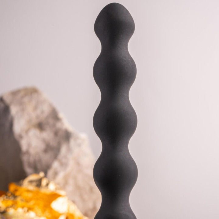 ROCKS-OFF - PETITE SENSATIONS PERLES ANAL PLUG VIBRATEUR NOIR