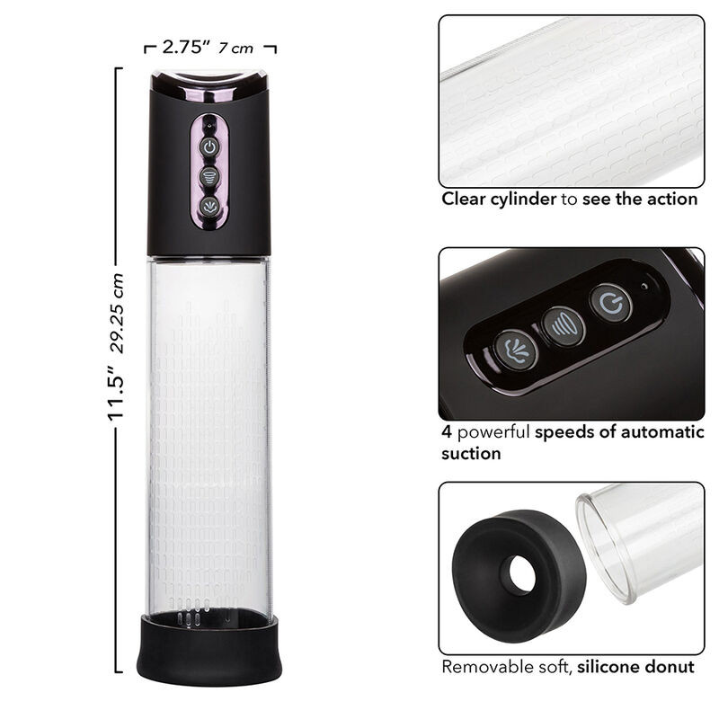 CALEXOTICS - POMPE D'ASPIRATION PEAK 4 VITESSES NOIRE