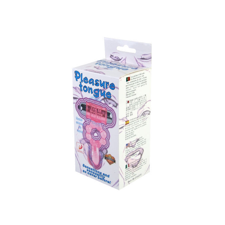 BAILE - ANNEAU SILICONE 10 RYTHMES DE LANGUE AVEC VIBRATION ROSE