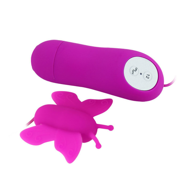 BAILE - LOVE EGGS STIMULATEUR DE CLITORIS PAPILLON 12 VITESSES TÉLÉCOMMANDE LILAS