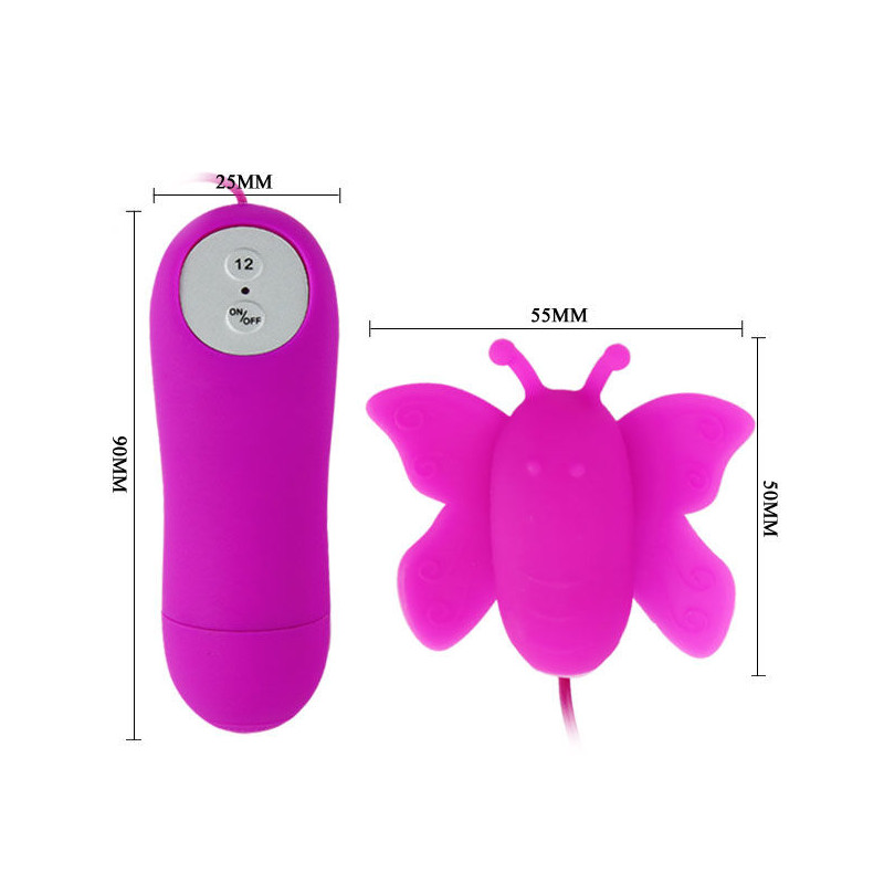 BAILE - LOVE EGGS STIMULATEUR DE CLITORIS PAPILLON 12 VITESSES TÉLÉCOMMANDE LILAS