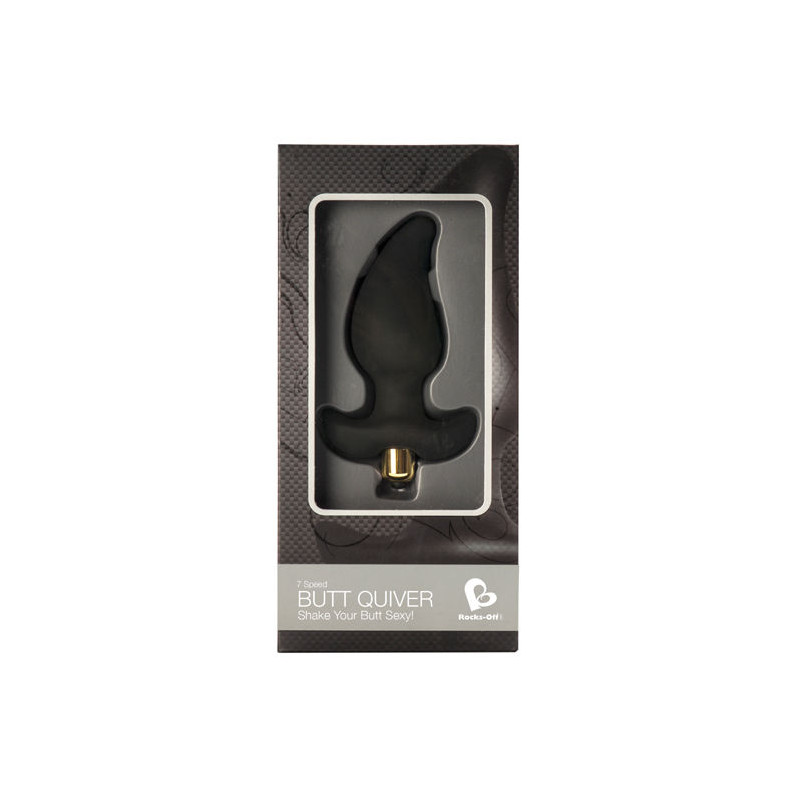 ROCKS-OFF - STIMULATEUR BUTT QUIVER P-POINT 7 VITESSES NOIR