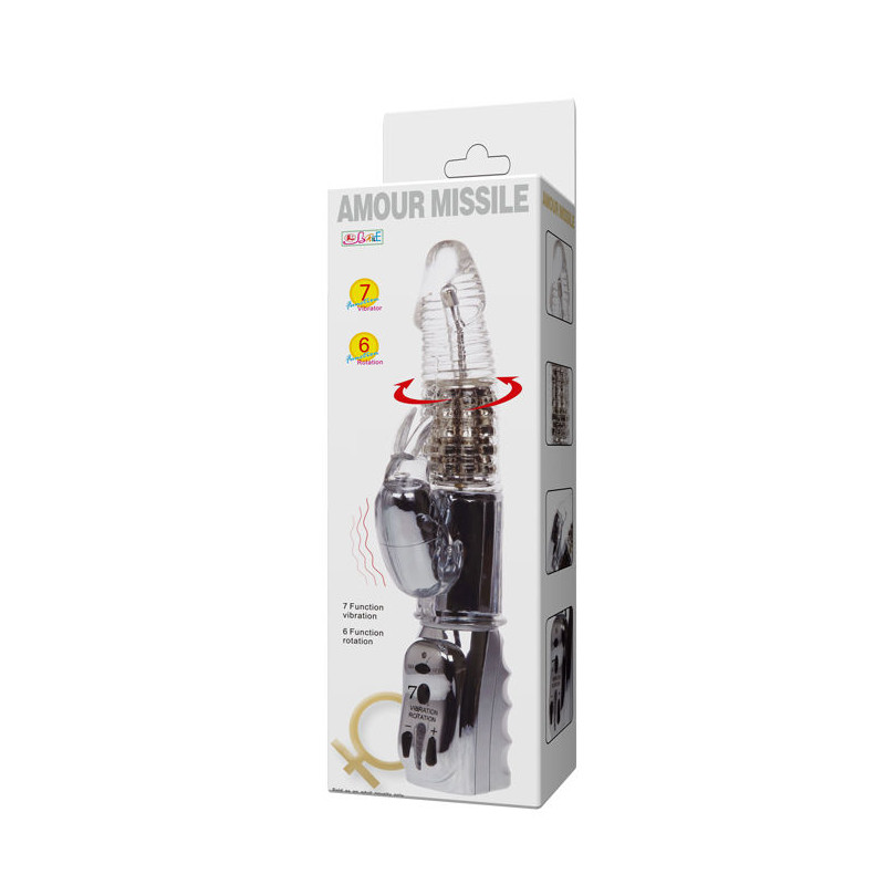 BAILE - ROTATEUR TRANSPARENT MISSILE AMOUR 26.5 CM