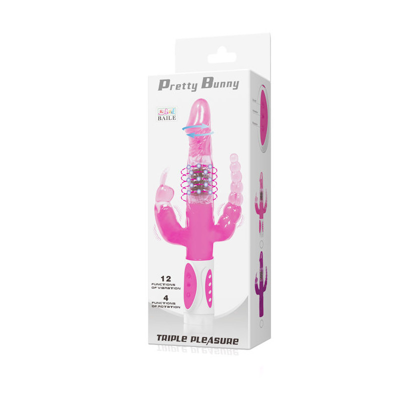 BAILE - PRETTY BUNNY TRIPLE VIBRATEUR ROTATEUR