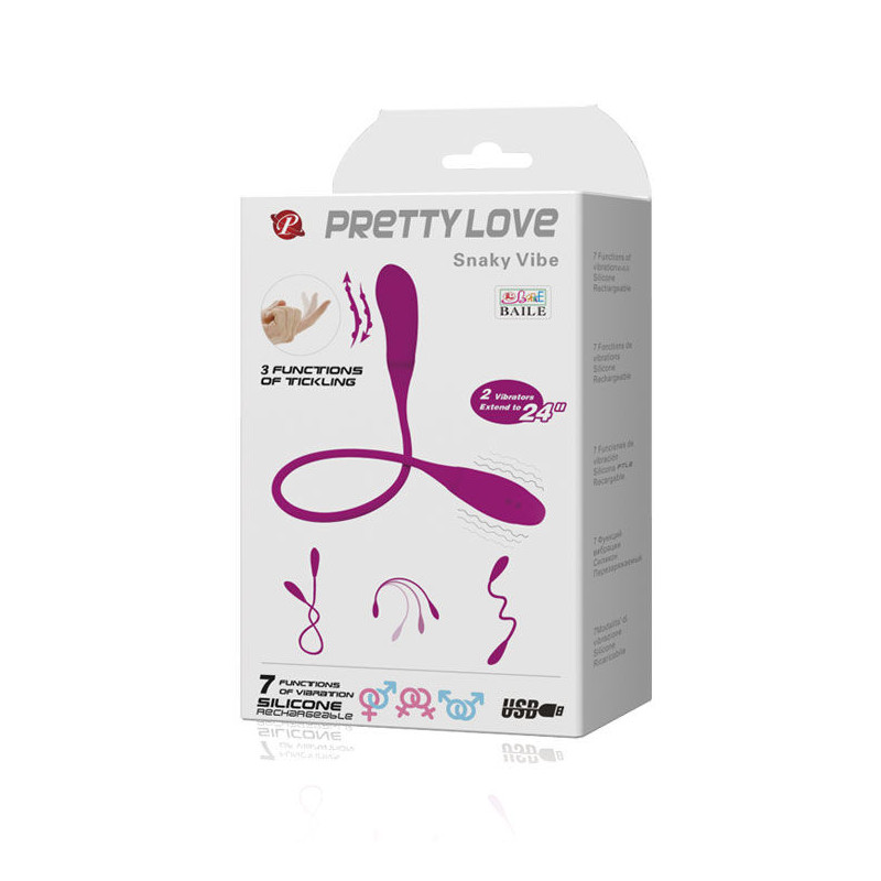 PRETTY LOVE - SMART VIBRATEUR SNAKY VIBE 7 V + 3 CHATOUILLES