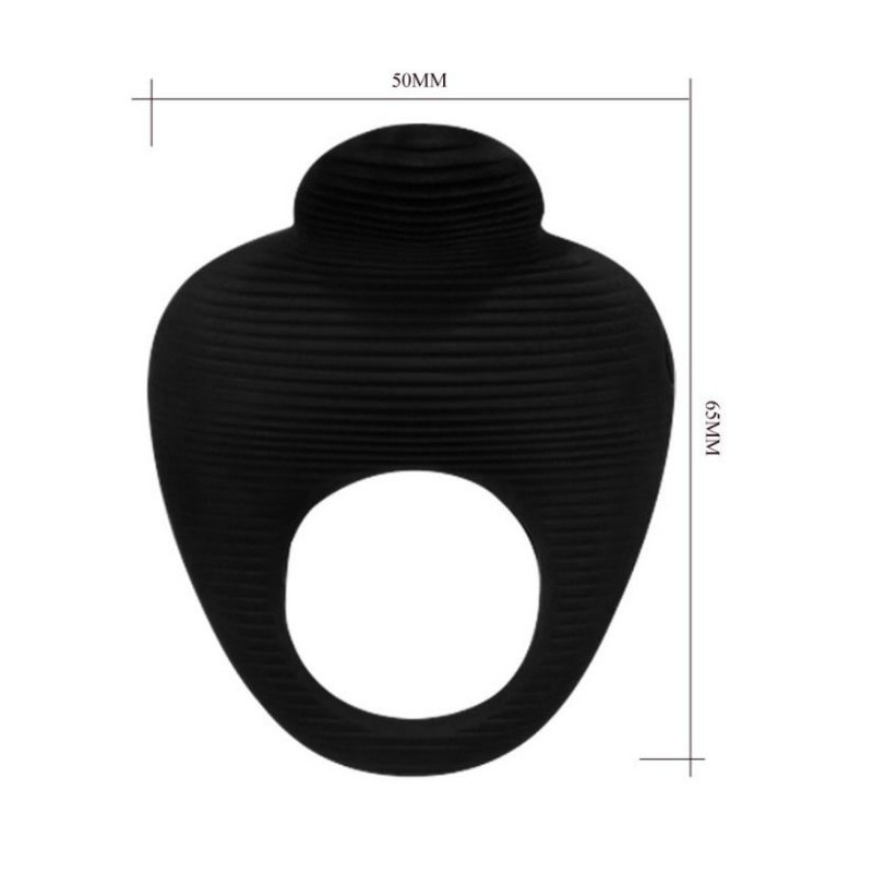 PRETTY LOVE - THIMBLE ANNEAU VIBRATEUR NOIR