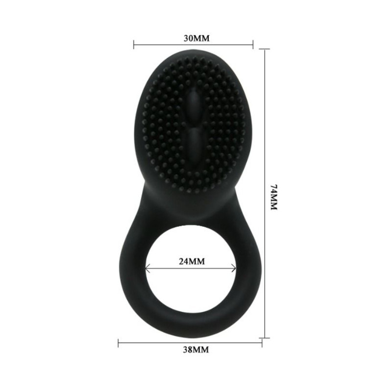 PRETTY LOVE - COBRA ANNEAU VIBRATEUR NOIR