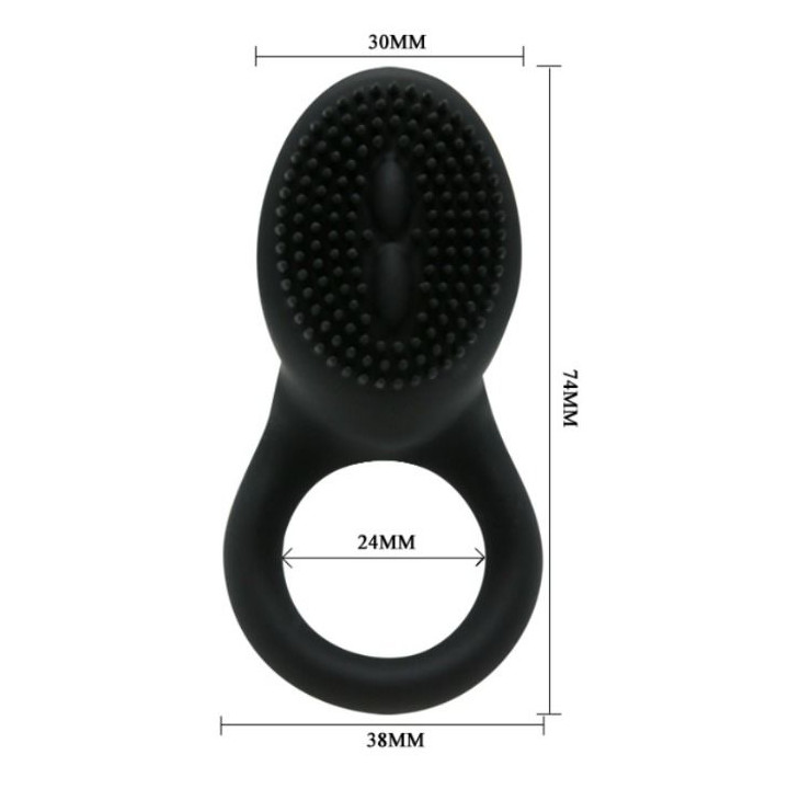 PRETTY LOVE - COBRA ANNEAU VIBRATEUR NOIR