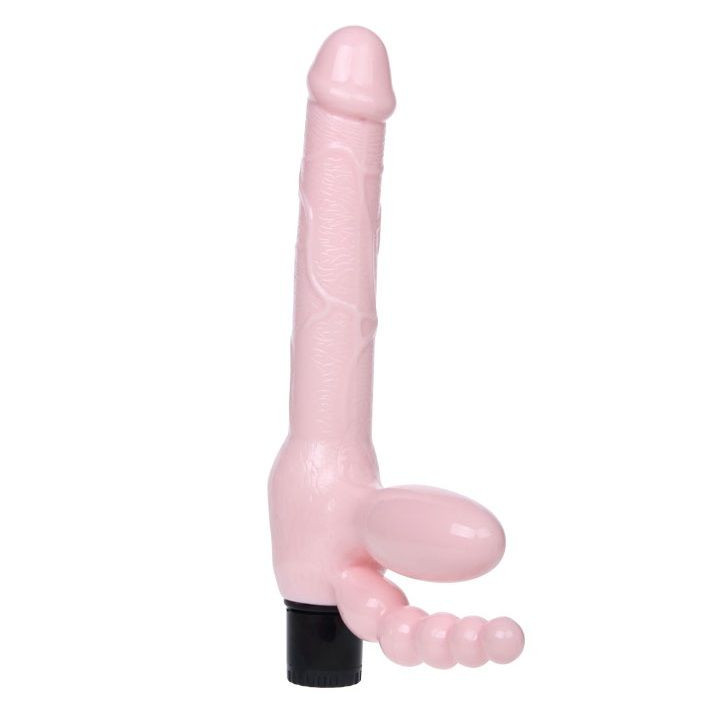 BAILE - HARNAIS SANS CORDE TPR AVEC VIBRATION ET STIMULATION ANAL 25.4 CM