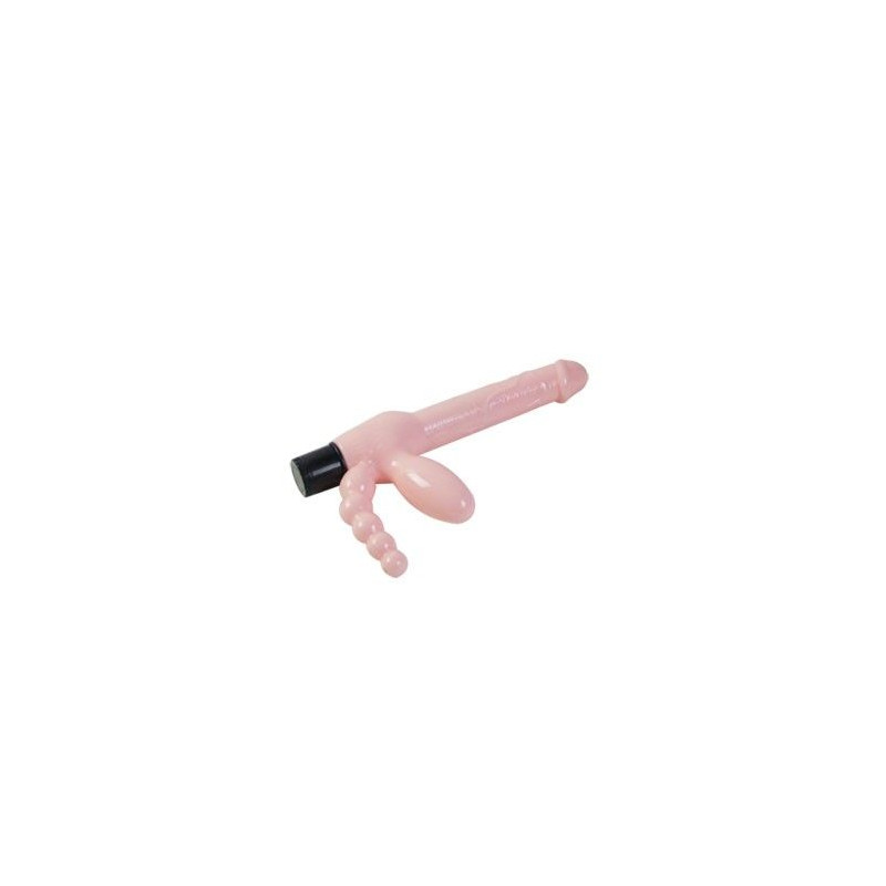 BAILE - HARNAIS SANS CORDE TPR AVEC VIBRATION ET STIMULATION ANAL 25.4 CM