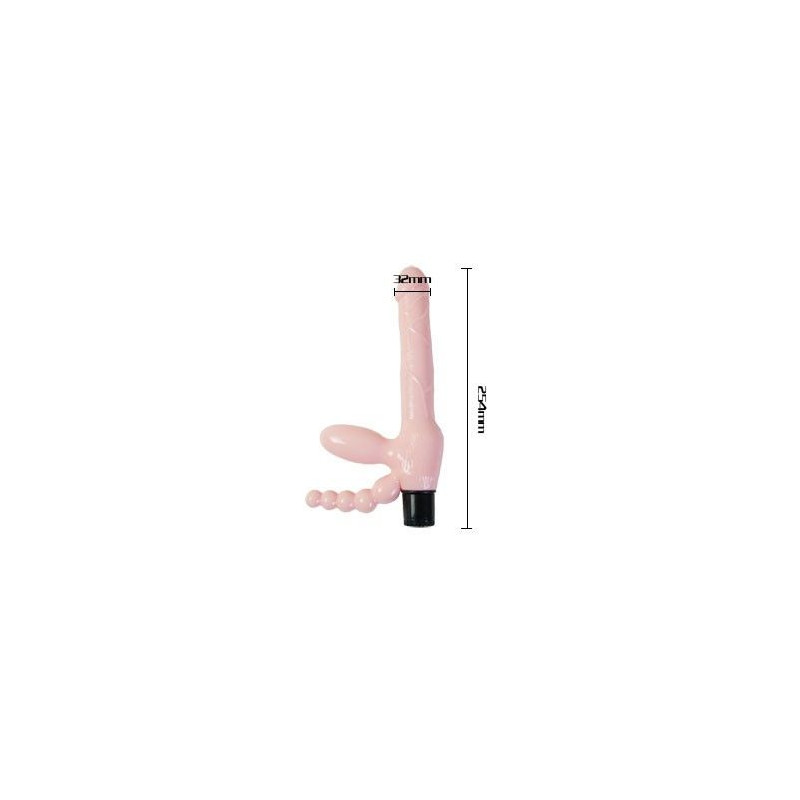 BAILE - HARNAIS SANS CORDE TPR AVEC VIBRATION ET STIMULATION ANAL 25.4 CM