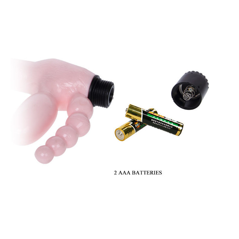 BAILE - HARNAIS SANS CORDE TPR AVEC VIBRATION ET STIMULATION ANAL 25.4 CM