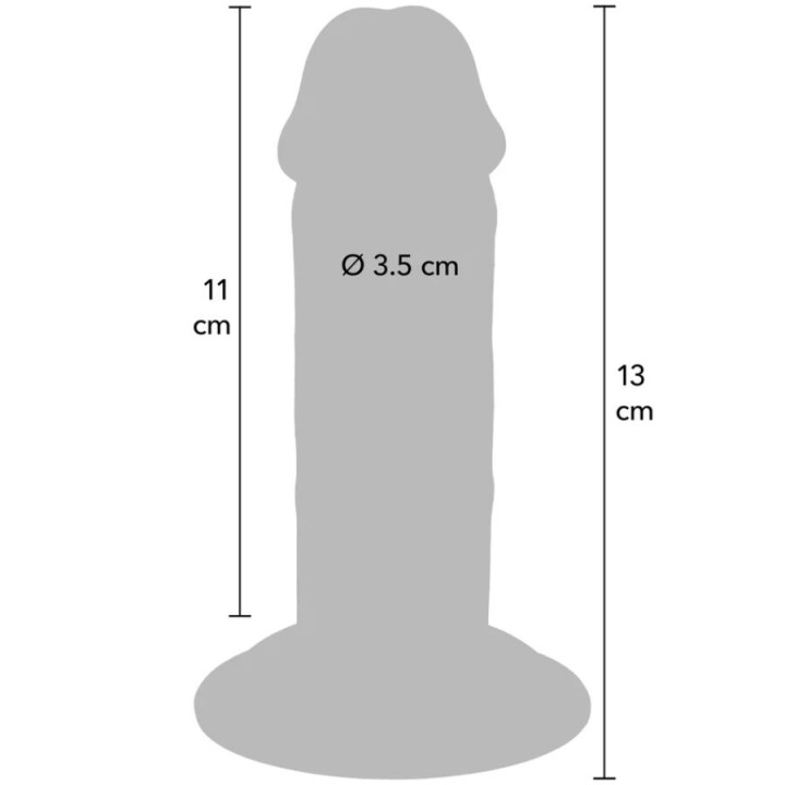 GET REAL - PÉNIS DE LUXE ÉPAIS DOUBLE DENSITÉ EN TPE 13 CM