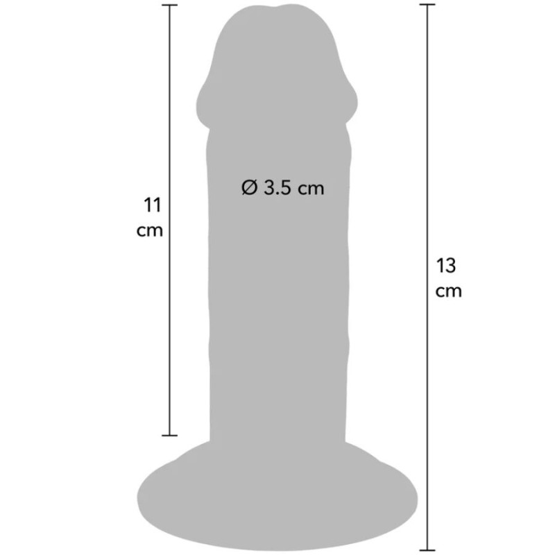 GET REAL - PÉNIS DE LUXE ÉPAIS DOUBLE DENSITÉ EN TPE 13 CM