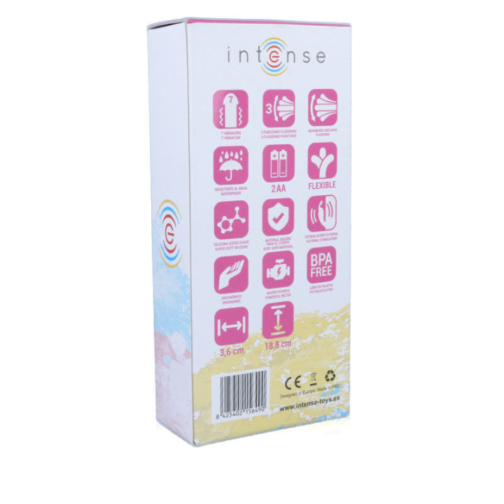INTENSE - VIBRATEUR OSCILLANT SUSY SILICONE LAPIN ROSE