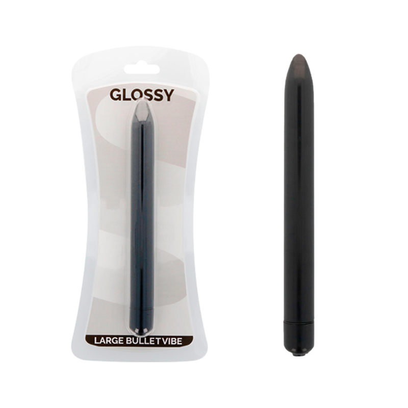 GLOSSY - VIBRATEUR SLIM NOIR