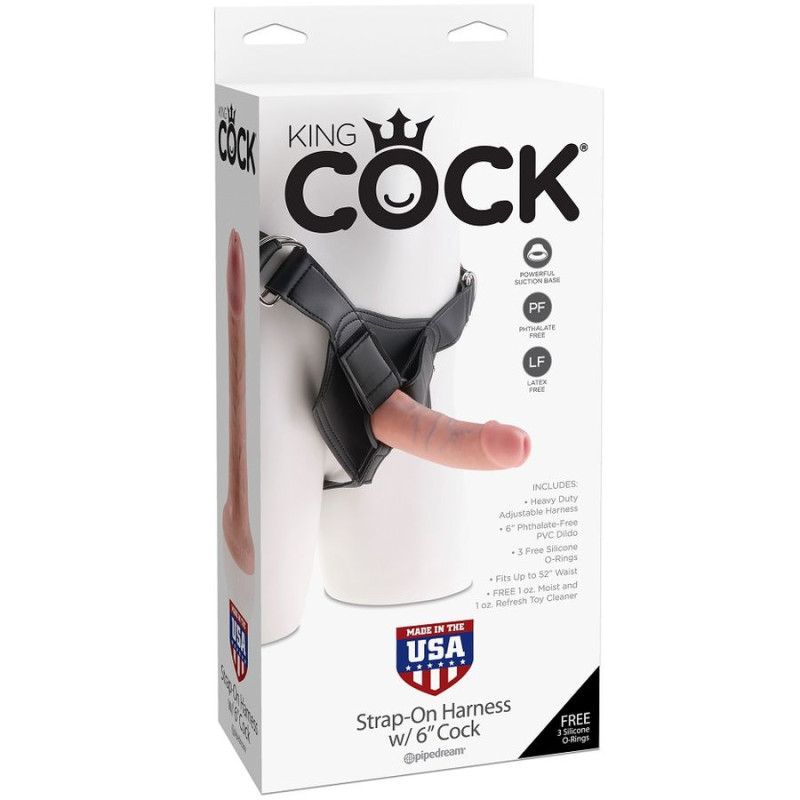 KING COCK HARNAIS AVEC PÉNIS RÉALISTE 15,20 CM