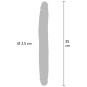 GET REAL - GODEMICHET EN SILICONE À DOUBLE EXTRÉMITÉ CARAMEL 35 CM
