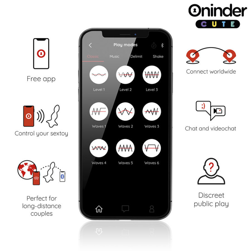 ONINDER CUTE - DILATATEUR ANAL VIBRANT LOVE BUTT - APPLICATION MONDIALE GRATUITE